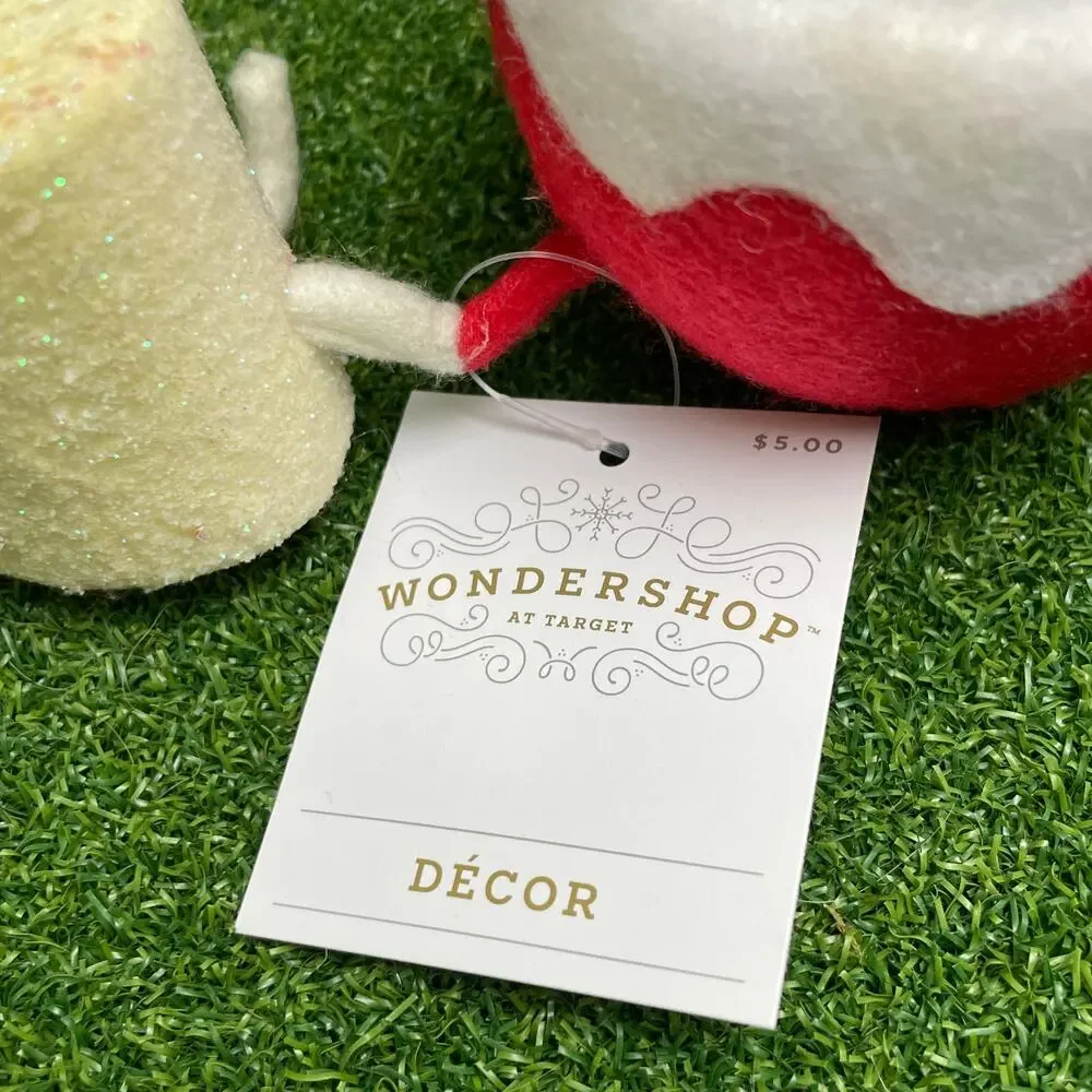 Wondershop Felt Hot Cocoa & Marshmallow Decor Figurine Duo NWT